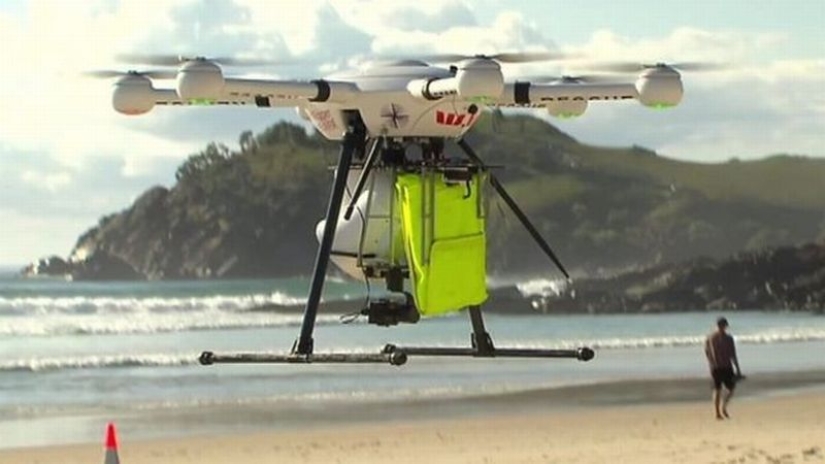 Malibu rescuers are no longer in business: in Australia, a drone saved drowning people for the first time