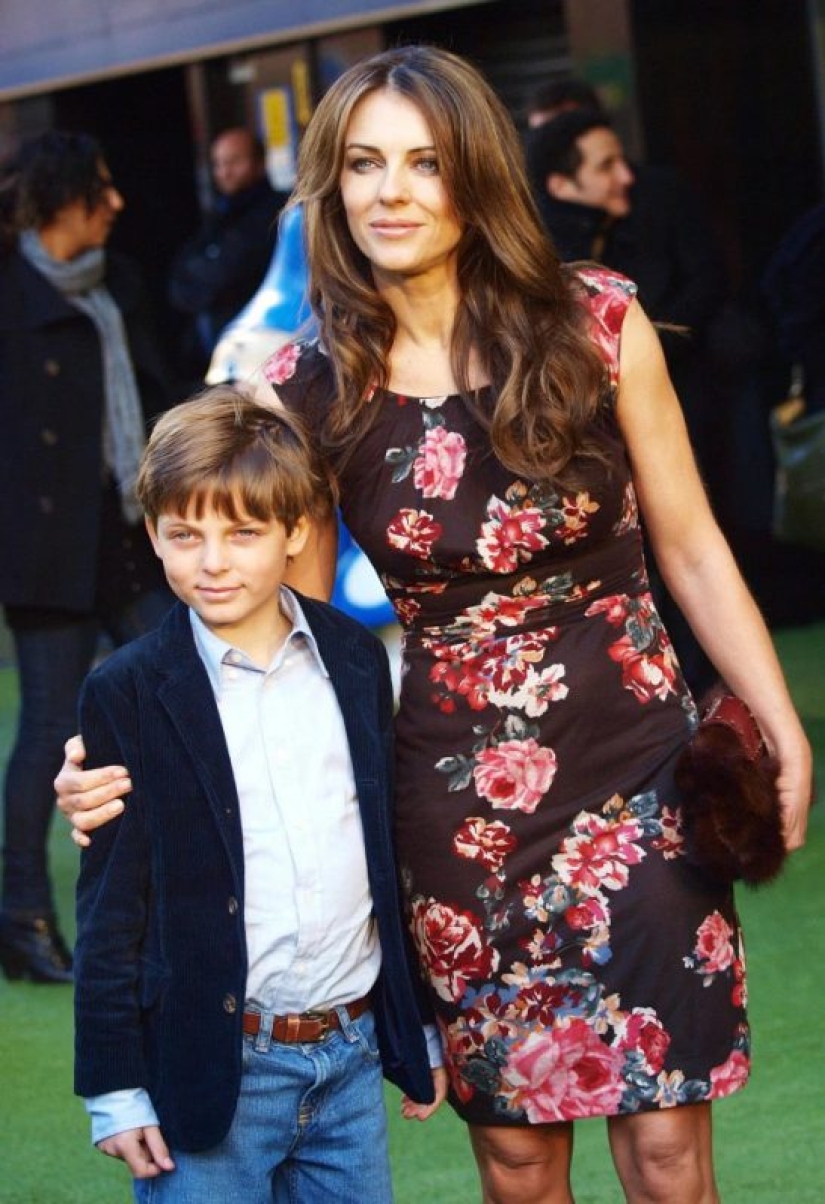 Mama's boy: Damian Hurley looks like his mother in a new photo shoot