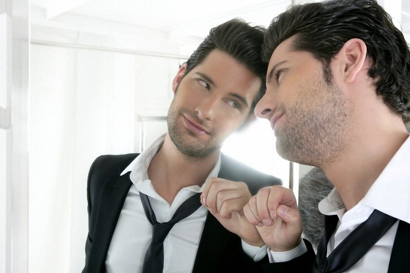 Man under magnifying glass