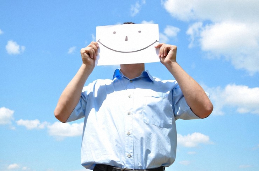 Man under magnifying glass