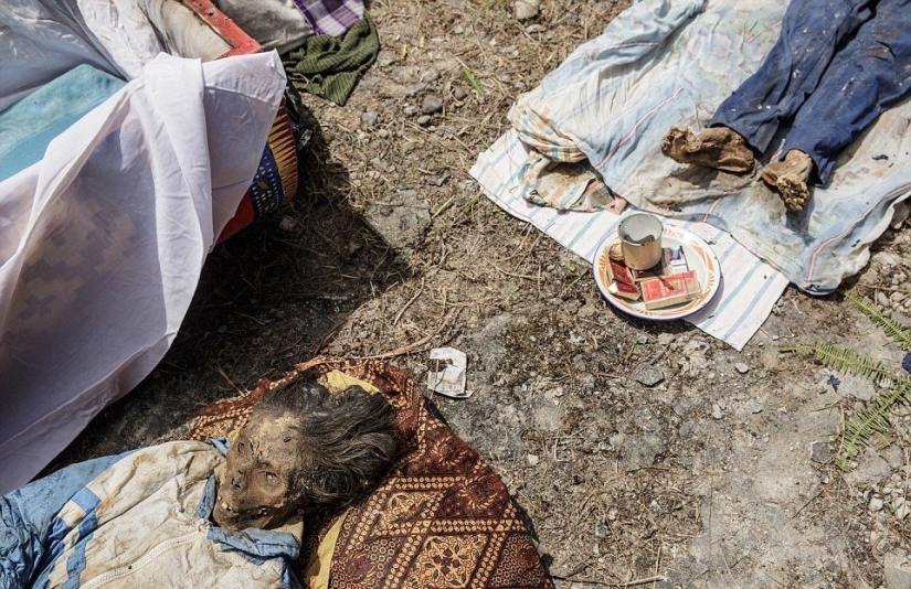 Manene Festival, during which the people of Toraja dig up the bodies of their deceased relatives
