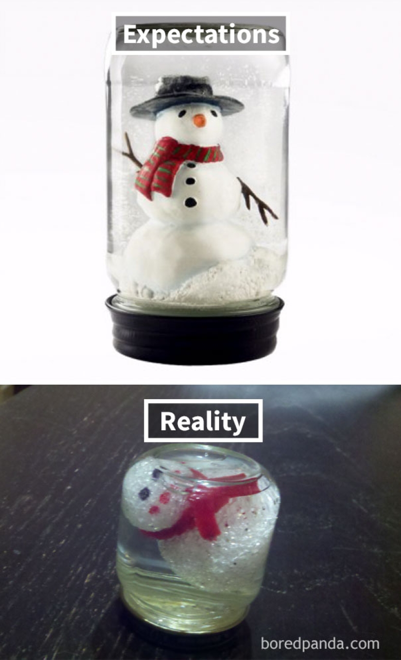 Manualidades creativas con sus manos: las expectativas y la realidad