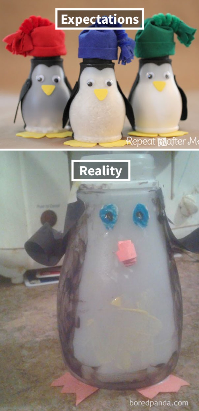 Manualidades creativas con sus manos: las expectativas y la realidad