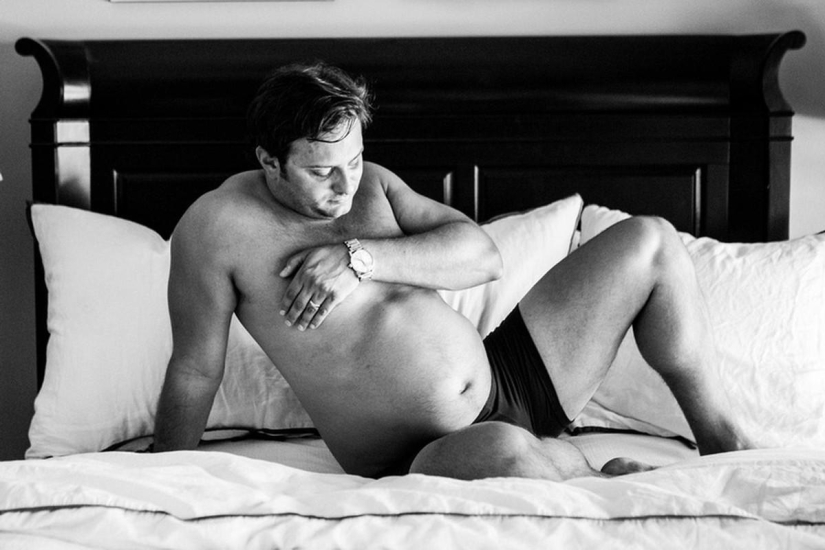 Mi esposa no quería ser fotografiada embarazada, así que lo hice en lugar de ella