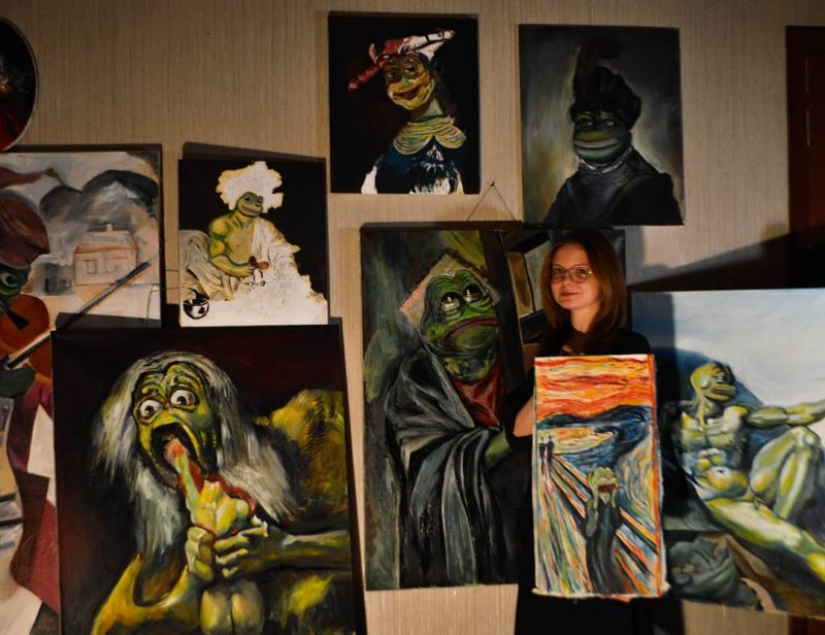 Michelangelo: an artist from St. Petersburg creates copies of world masterpieces with an Internet meme