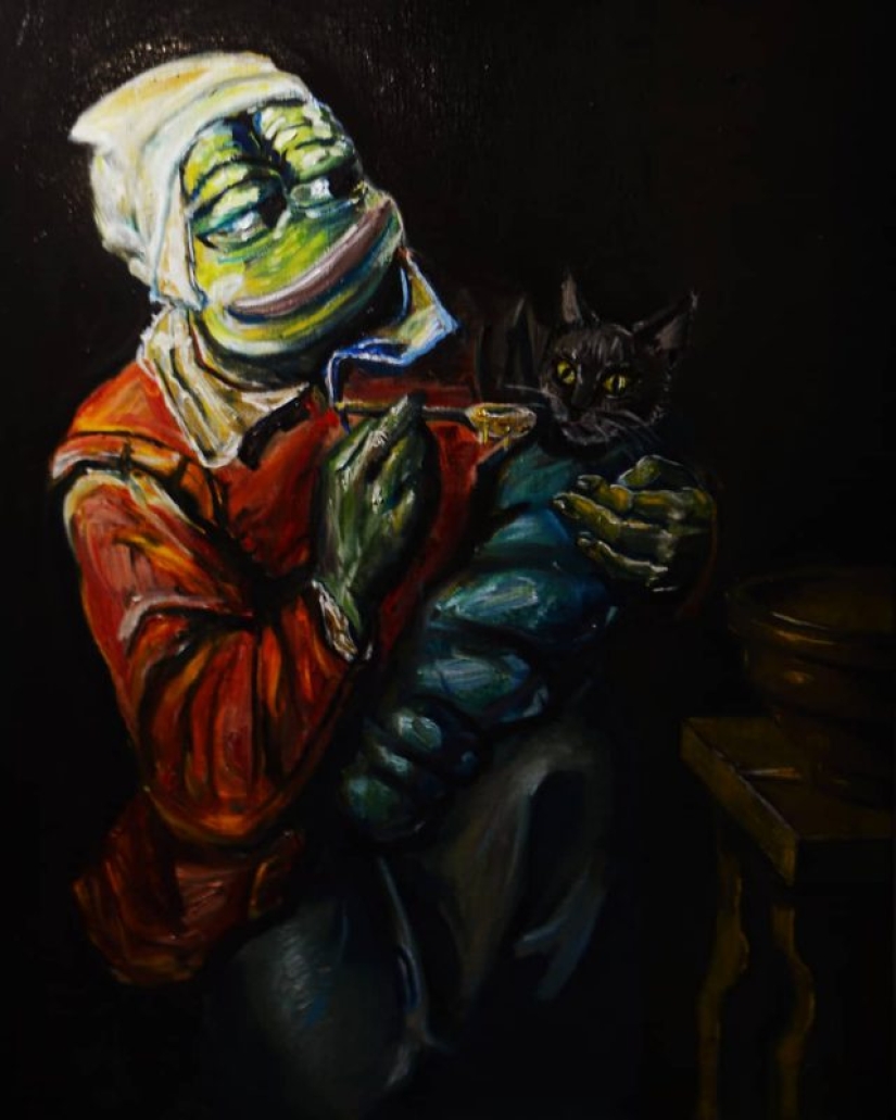 Michelangelo: an artist from St. Petersburg creates copies of world masterpieces with an Internet meme
