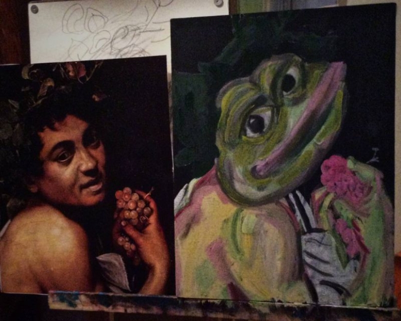 Michelangelo: an artist from St. Petersburg creates copies of world masterpieces with an Internet meme