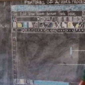 Microsoft Word, pizarra, tiza: la foto de un profesor de informática en una escuela de una aldea en Ghana voló por las redes sociales