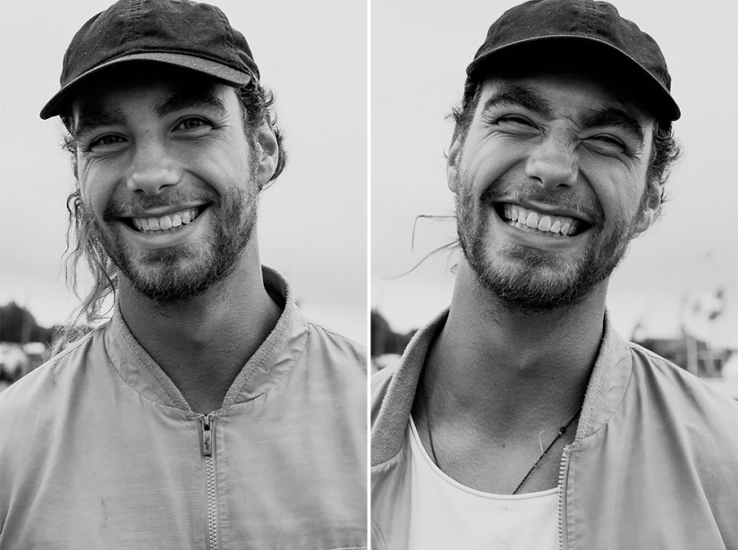 Milagro de un beso: Fotógrafo toma retratos antes y después de besar a extraños