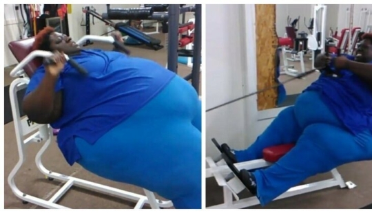 Millones de personas siguen el entrenamiento de esta enorme mujer afroamericana