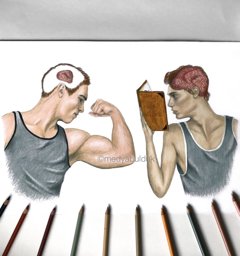 "Most of our problems are only in our minds": deep drawings that make you think
