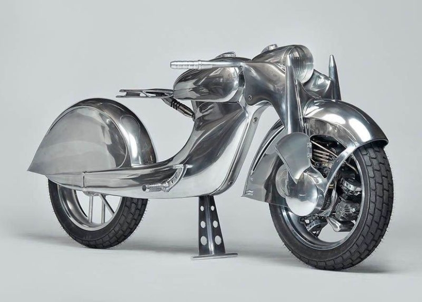 Motocicleta increíblemente hermosa: réplica del Killinger und Freund alemán en estilo Art Déco Motocicleta increíblemente hermosa: réplica del Killinger und Freund alemán en estilo Art Déco