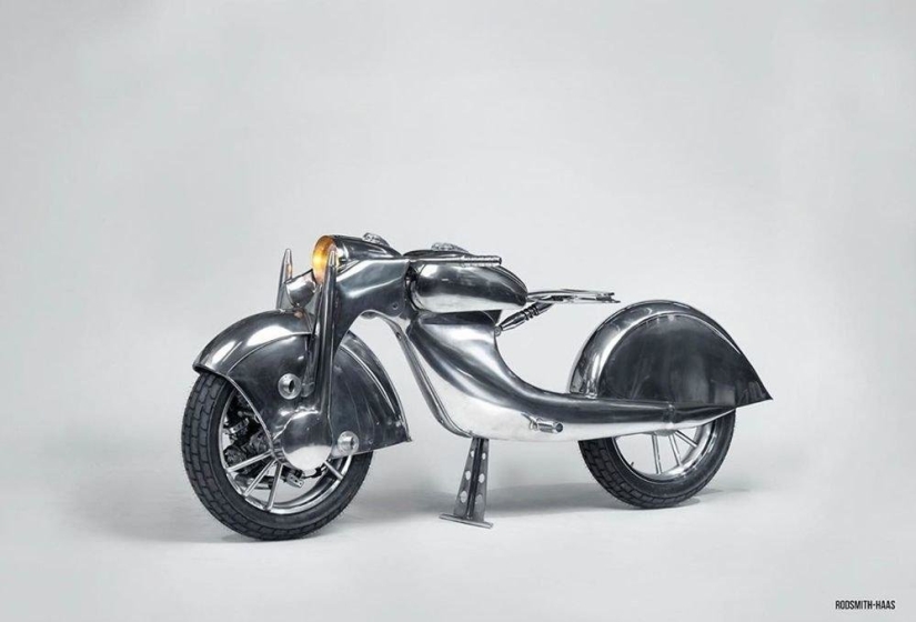 Motocicleta increíblemente hermosa: réplica del Killinger und Freund alemán en estilo Art Déco Motocicleta increíblemente hermosa: réplica del Killinger und Freund alemán en estilo Art Déco