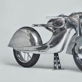 Motocicleta increíblemente hermosa: réplica del Killinger und Freund alemán en estilo Art Déco