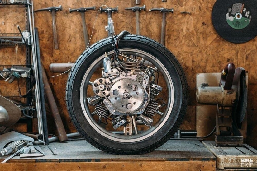 Motocicleta increíblemente hermosa: réplica del Killinger und Freund alemán en estilo Art Déco Motocicleta increíblemente hermosa: réplica del Killinger und Freund alemán en estilo Art Déco
