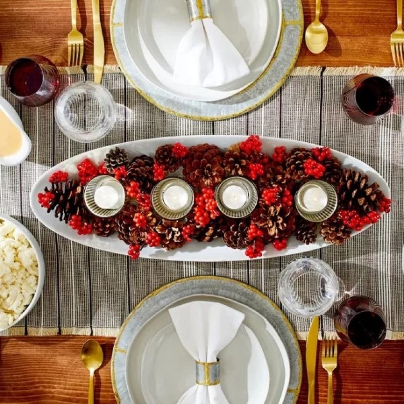 Más geniales ideas de decoraciones de Navidad de los conos y ramitas