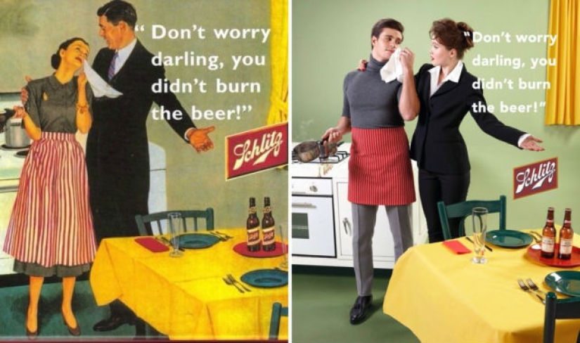 "Muéstrale que es un mundo de mujeres": un fotógrafo libanés reemplazó a las mujeres en un viejo anuncio sexista con hombres