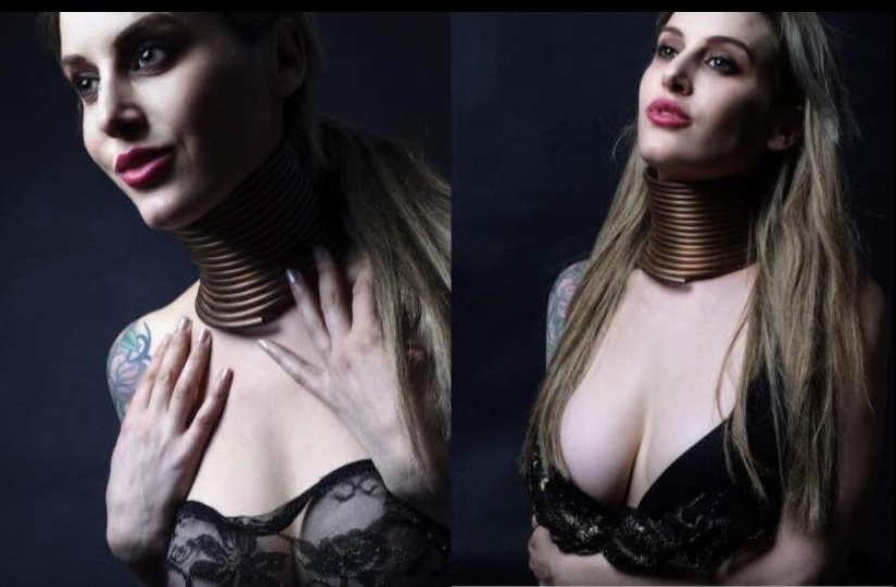 "Mujer jirafa" : una mujer estadounidense estiró su cuello durante 5 años para volverse como una jirafa