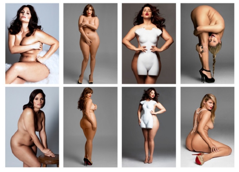 Mujeres muy seductoras y no delgadas en el libro de fotos "Curves"