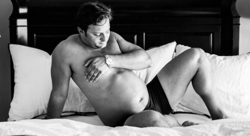 My wife didn't want to be photographed pregnant, so I did it instead of her