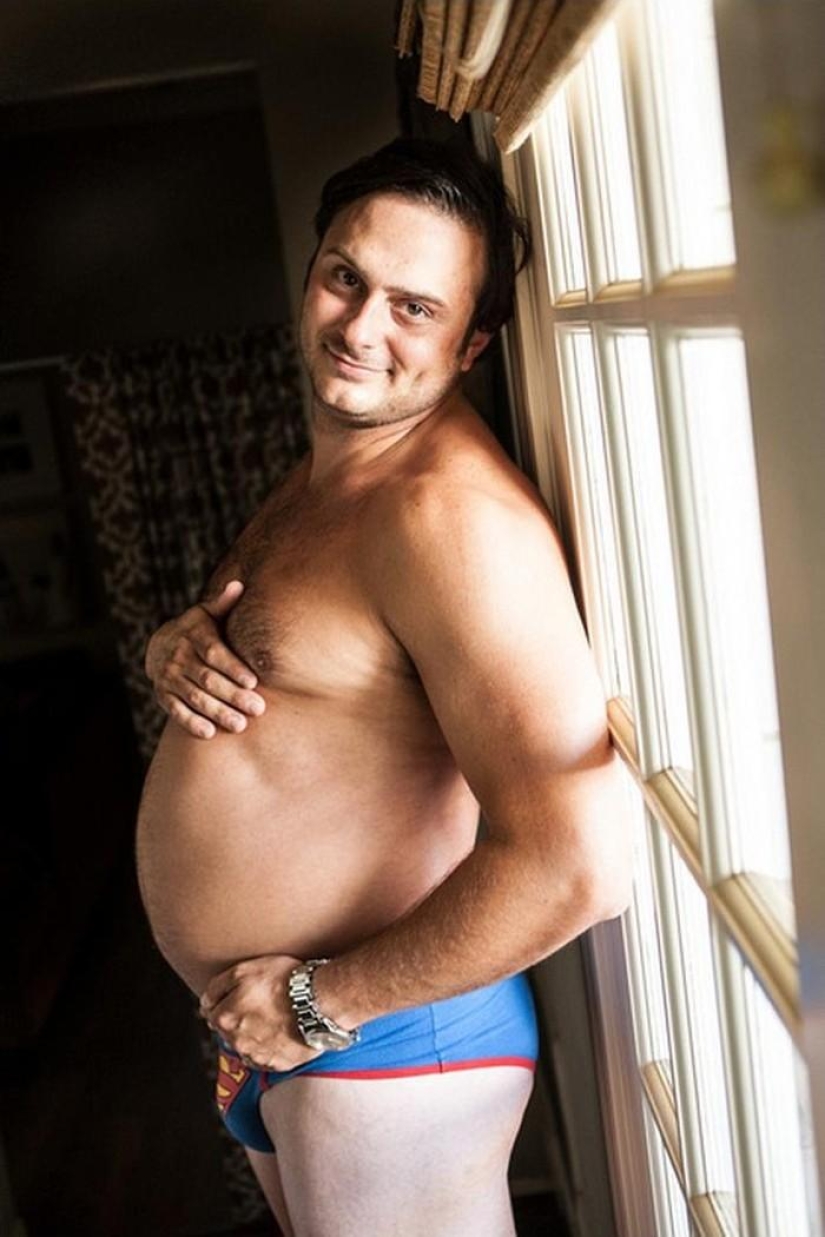 My wife didn't want to be photographed pregnant, so I did it instead of her