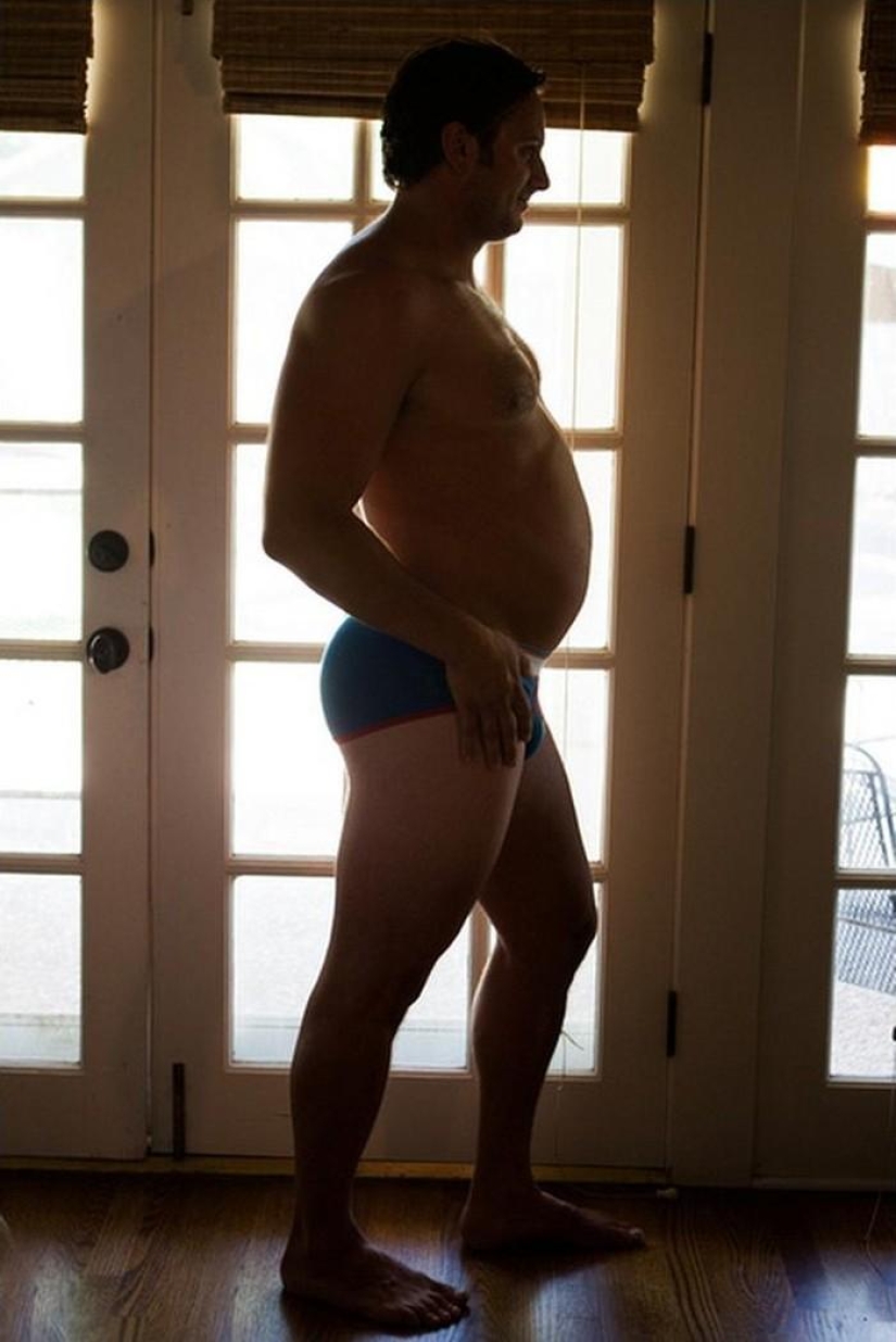 My wife didn't want to be photographed pregnant, so I did it instead of her