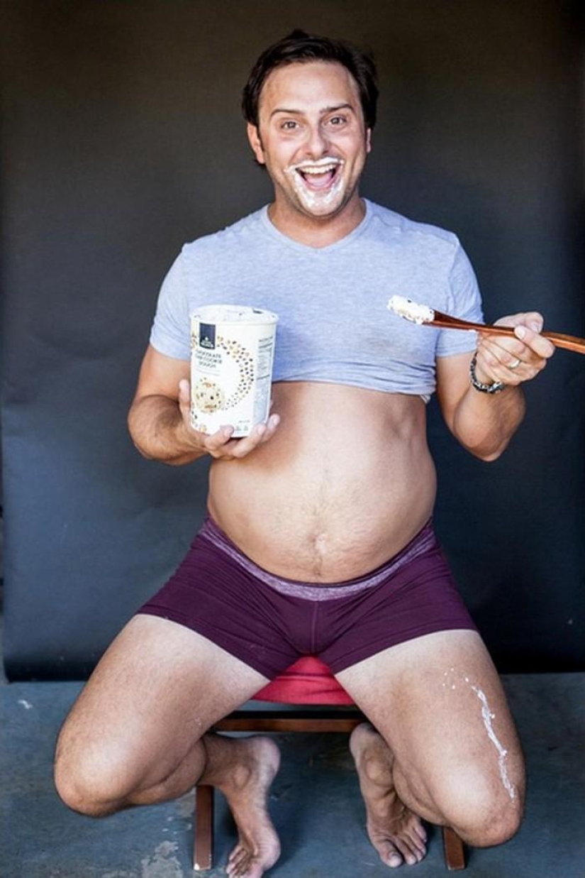 My wife didn't want to be photographed pregnant, so I did it instead of her