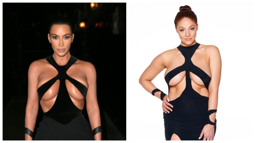 Nervios descubiertos: una mujer caminó por las calles de Londres con un vestido como Kim Kardashian