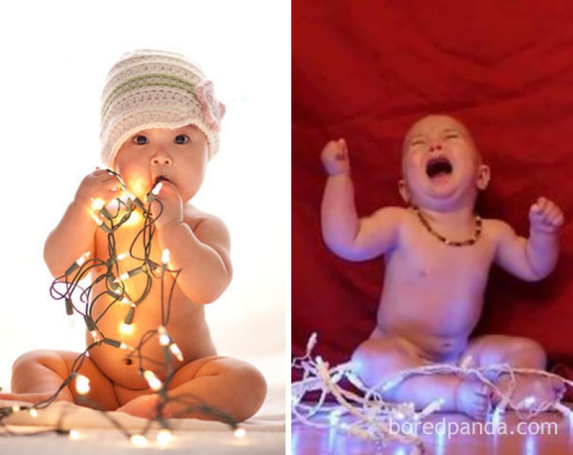 New Year's photo shoot with a child - expectation and reality New Year's photo shoot with a child - expectation and reality