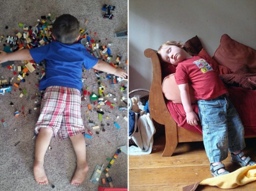 Niños que pueden quedarse dormidos absolutamente en cualquier lugar. Niños que pueden quedarse dormidos absolutamente en cualquier lugar.