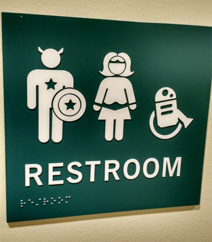 No más "yo" y "Jo" estándar — los letreros de baño más creativos