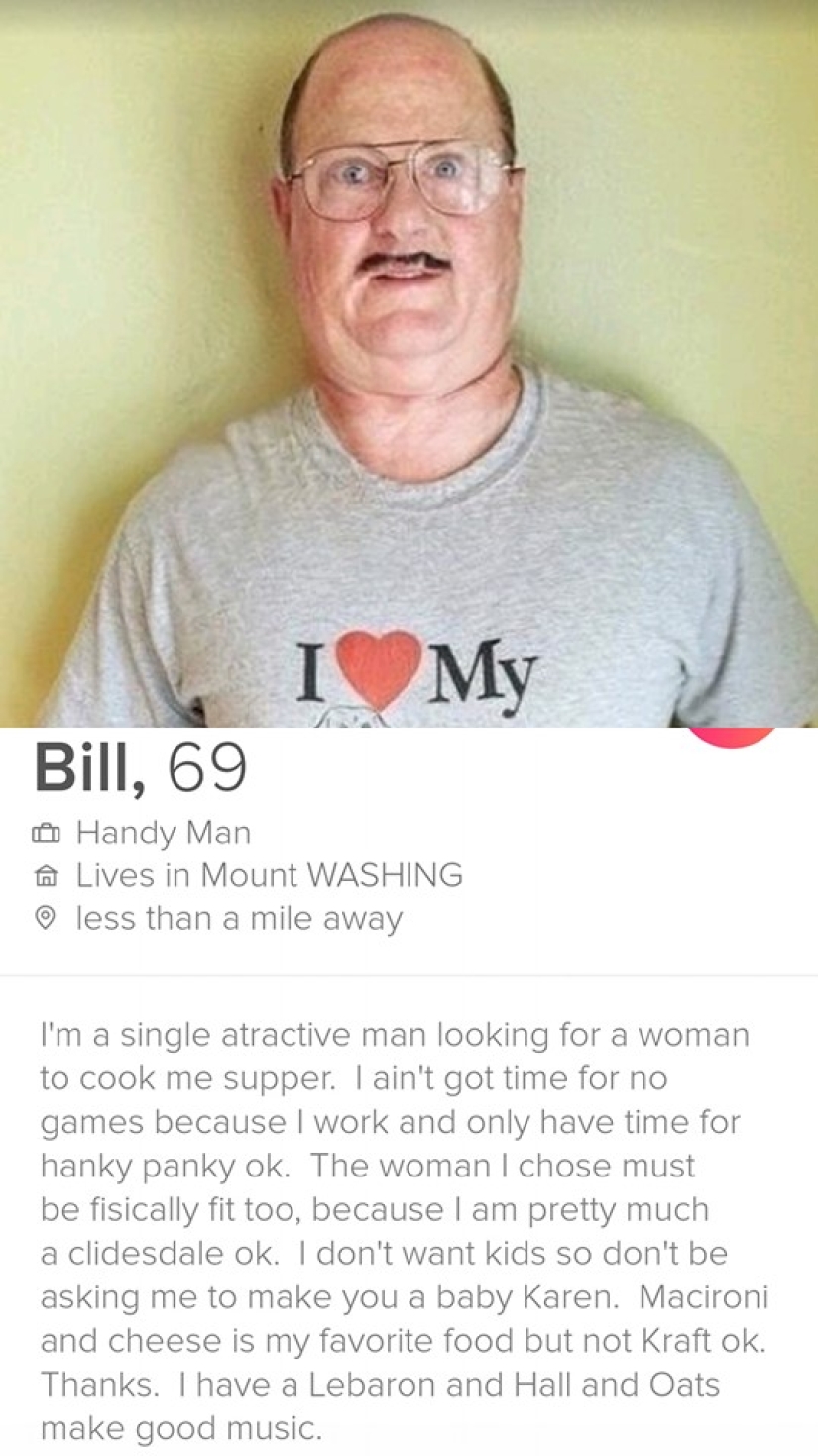 No necesita sexo, necesita pasta. Extraño hombre de Tinder gana corazones