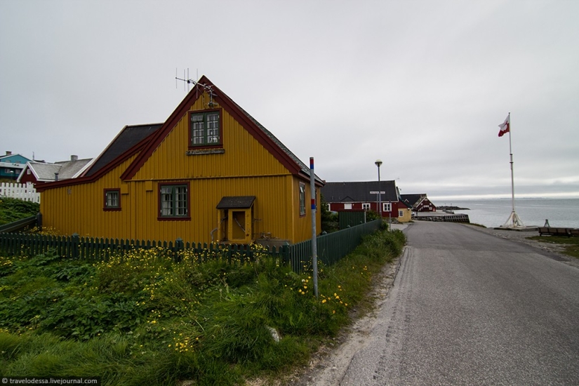 Nuuk residential area. How people live in Greenland Nuuk residential area. How people live in Greenland