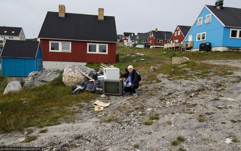 Nuuk residential area. How people live in Greenland Nuuk residential area. How people live in Greenland