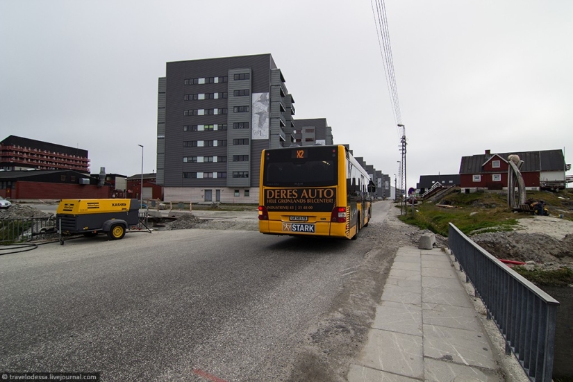 Nuuk residential area. How people live in Greenland Nuuk residential area. How people live in Greenland