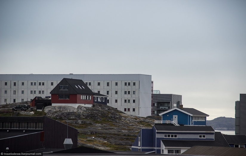 Nuuk residential area. How people live in Greenland Nuuk residential area. How people live in Greenland