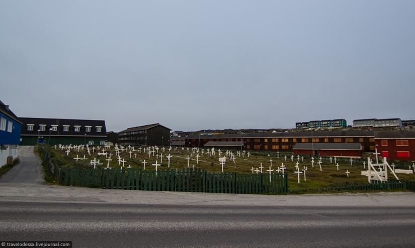Nuuk residential area. How people live in Greenland Nuuk residential area. How people live in Greenland