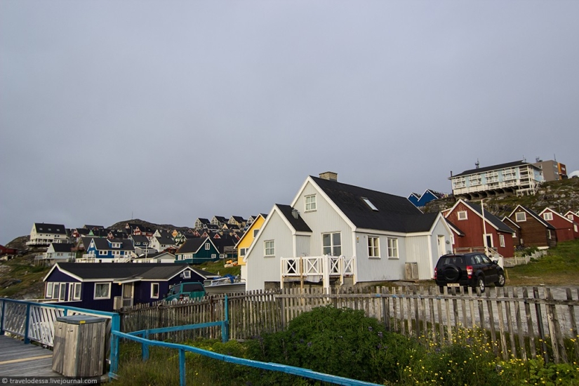 Nuuk residential area. How people live in Greenland Nuuk residential area. How people live in Greenland