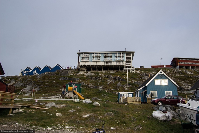 Nuuk residential area. How people live in Greenland Nuuk residential area. How people live in Greenland