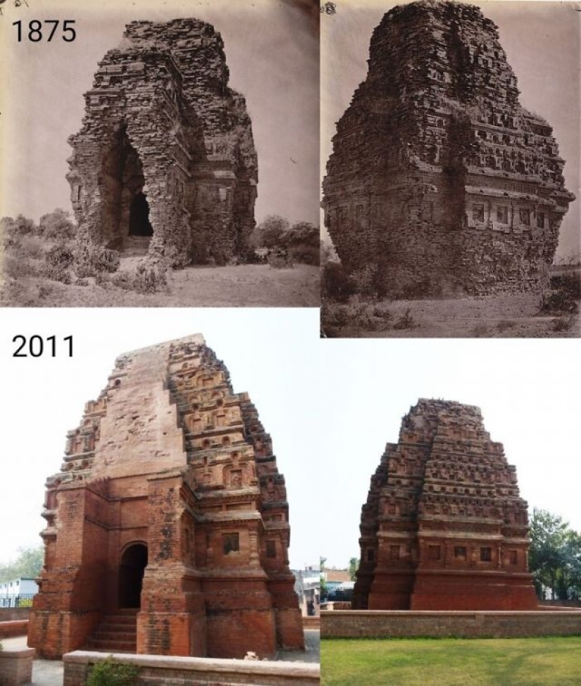 "Old photos in real life": 14 photos that show how time affects everything