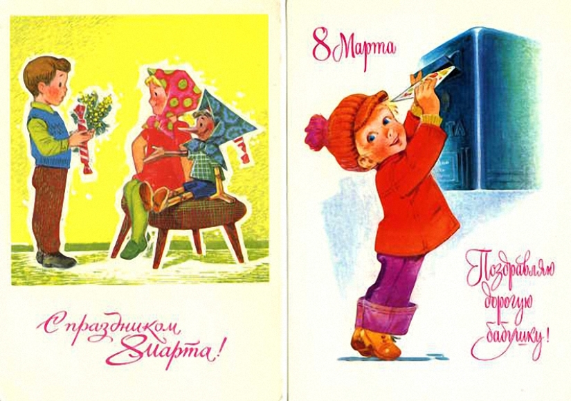 Old postcards for March 8