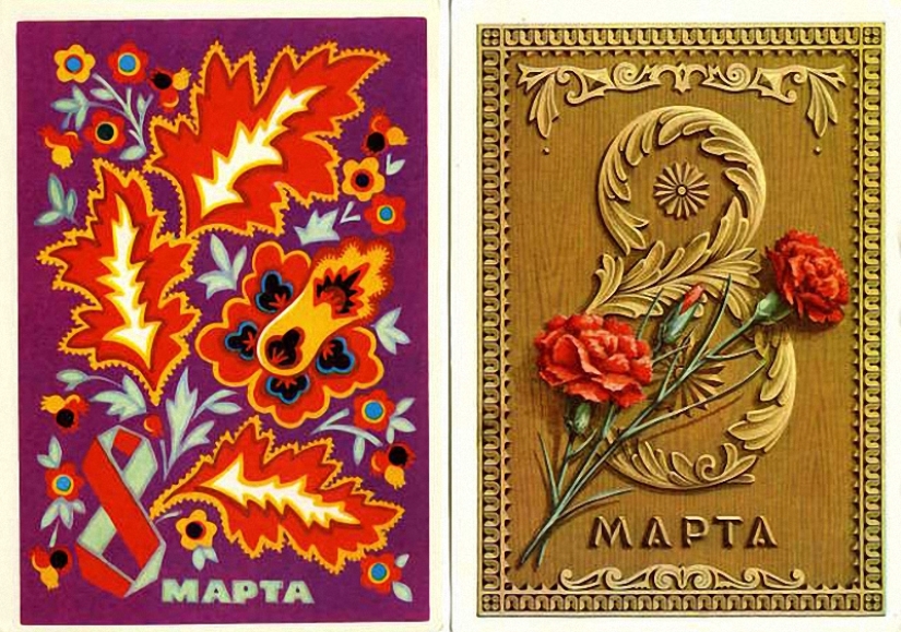 Old postcards for March 8