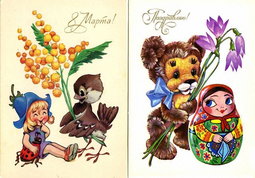 Old postcards for March 8