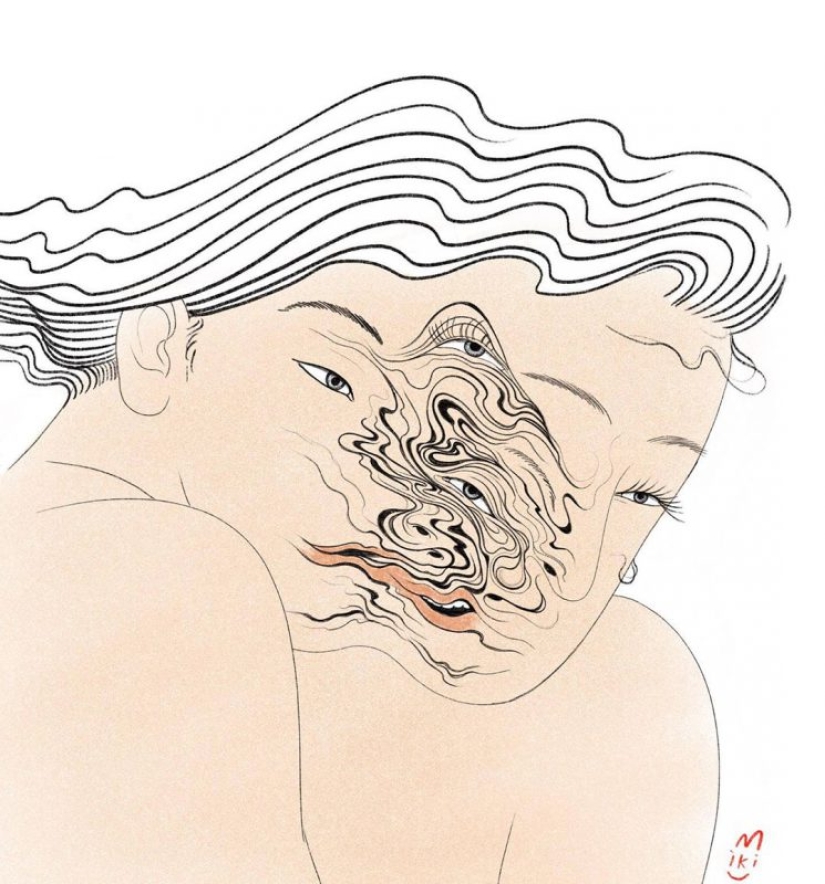 On the verge of reality and hallucination: Psychedelic illustrations by Miki Kim