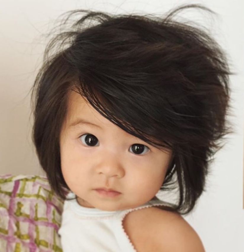 One-year-old Rapunzel: a baby with a luxurious head of hair has become the face of a famous brand One-year-old Rapunzel: a baby with a luxurious head of hair has become the face of a famous brand