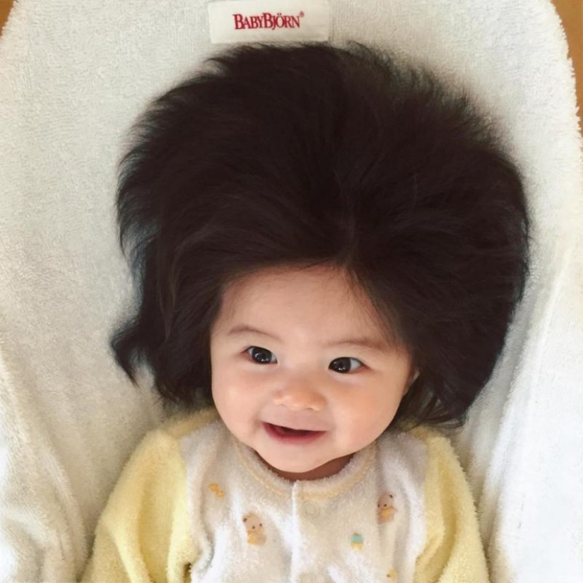 One-year-old Rapunzel: a baby with a luxurious head of hair has become the face of a famous brand One-year-old Rapunzel: a baby with a luxurious head of hair has become the face of a famous brand