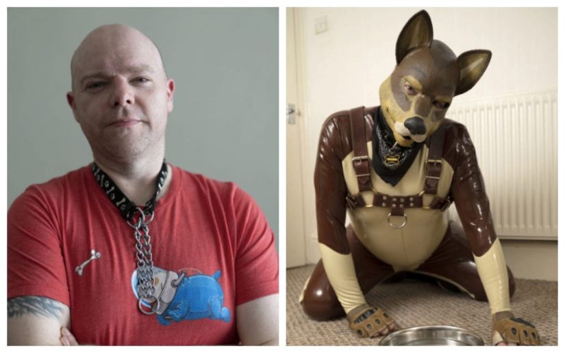 Only by living dog is biting the man: who considers himself a dog