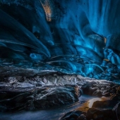 Otherworldly cave in Vatnajökull glacier Otherworldly cave in Vatnajökull glacier