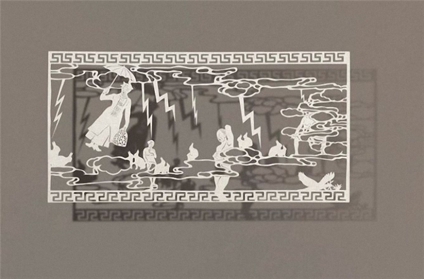 Paintings from a sheet of paper Paintings from a sheet of paper