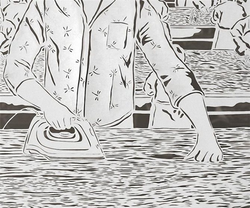 Paintings from a sheet of paper Paintings from a sheet of paper